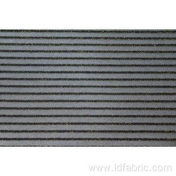 Nylon Metallic Spandex Stripe Mesh Fabric